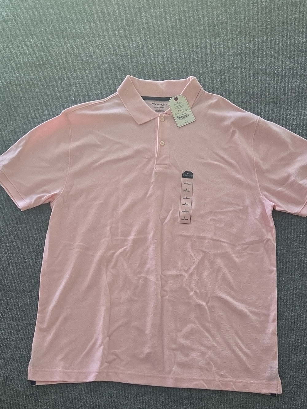 St. John's Bay Men’s Light Pink Polo Shirt